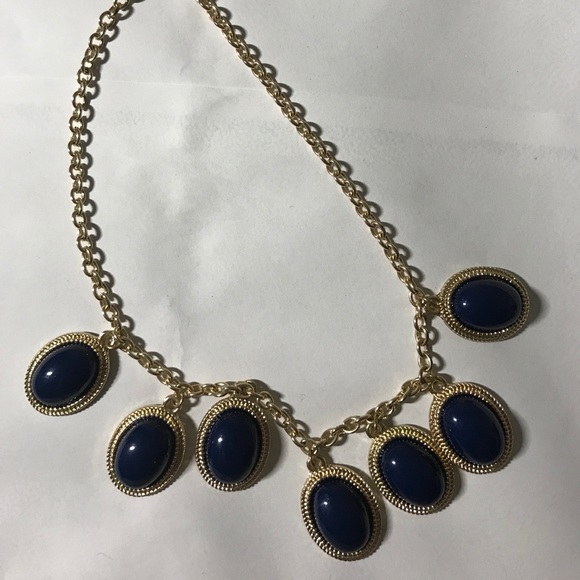 Deep πΉπΈ blue πΉπΈ gold πΈπΉ statement neckless - Picture 3 of 8